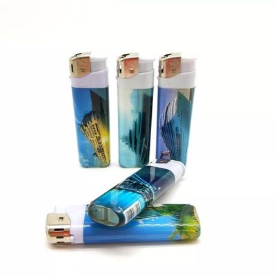 PVC 수축 로고 및 사용자 정의와 함께 플라스틱 재충전 Butane 가스 전기 라이터