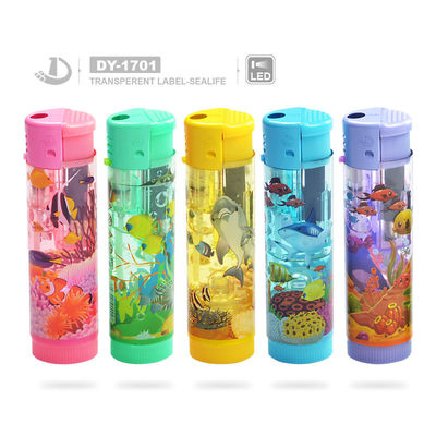 Dy-1701 LED 램프 플라스틱 가스 전기 담배 불타기 8.3 * 2.17 * 1.7 CM OEM