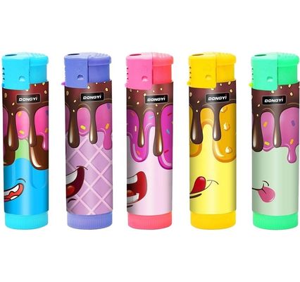 Dy-1701 LED 램프 플라스틱 가스 전기 담배 불타기 8.3 * 2.17 * 1.7 CM OEM