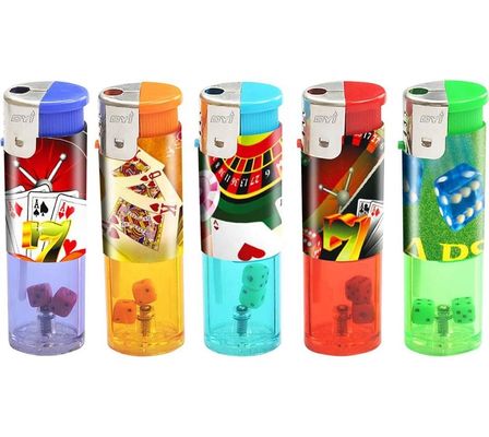 Dy-1701 LED 램프 플라스틱 가스 전기 담배 불타기 8.3 * 2.17 * 1.7 CM OEM