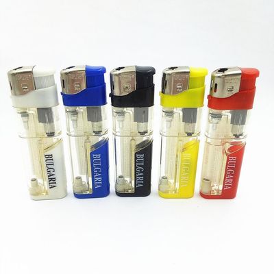 5가지 색상 화이트 LED 램프 부드러운 화염 전자 조명 가스 재충전 시거 조명
