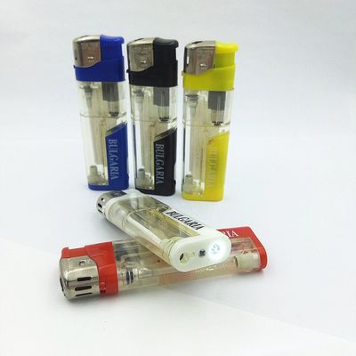 5가지 색상 화이트 LED 램프 부드러운 화염 전자 조명 가스 재충전 시거 조명