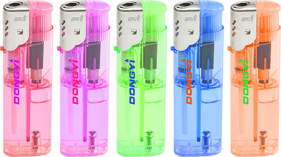 DY-F002 전등 불꽃 바람 막성 플라스틱 부탄 가스 라이터 OEM