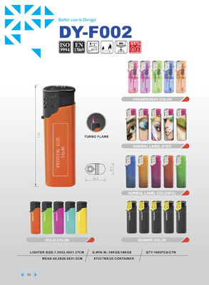 Windproof Butane 가스 라이터 주문형 핫 판매 Dy-F002